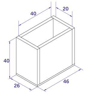 40mm Quartz Dye Cell